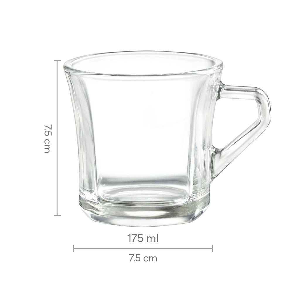 Borosil Cyder Mug Set of 6, 175ml
