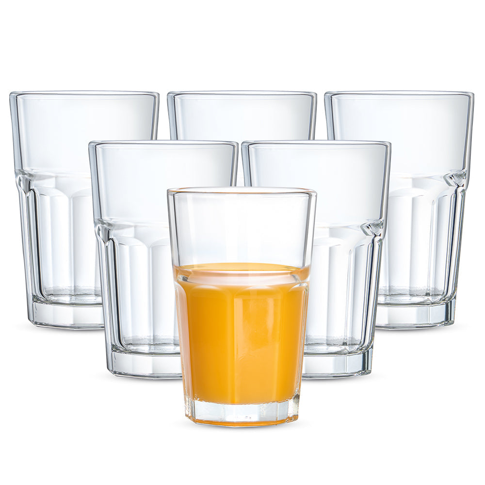 Borosil Crest Glass Tumbler Set of 6, 305ml