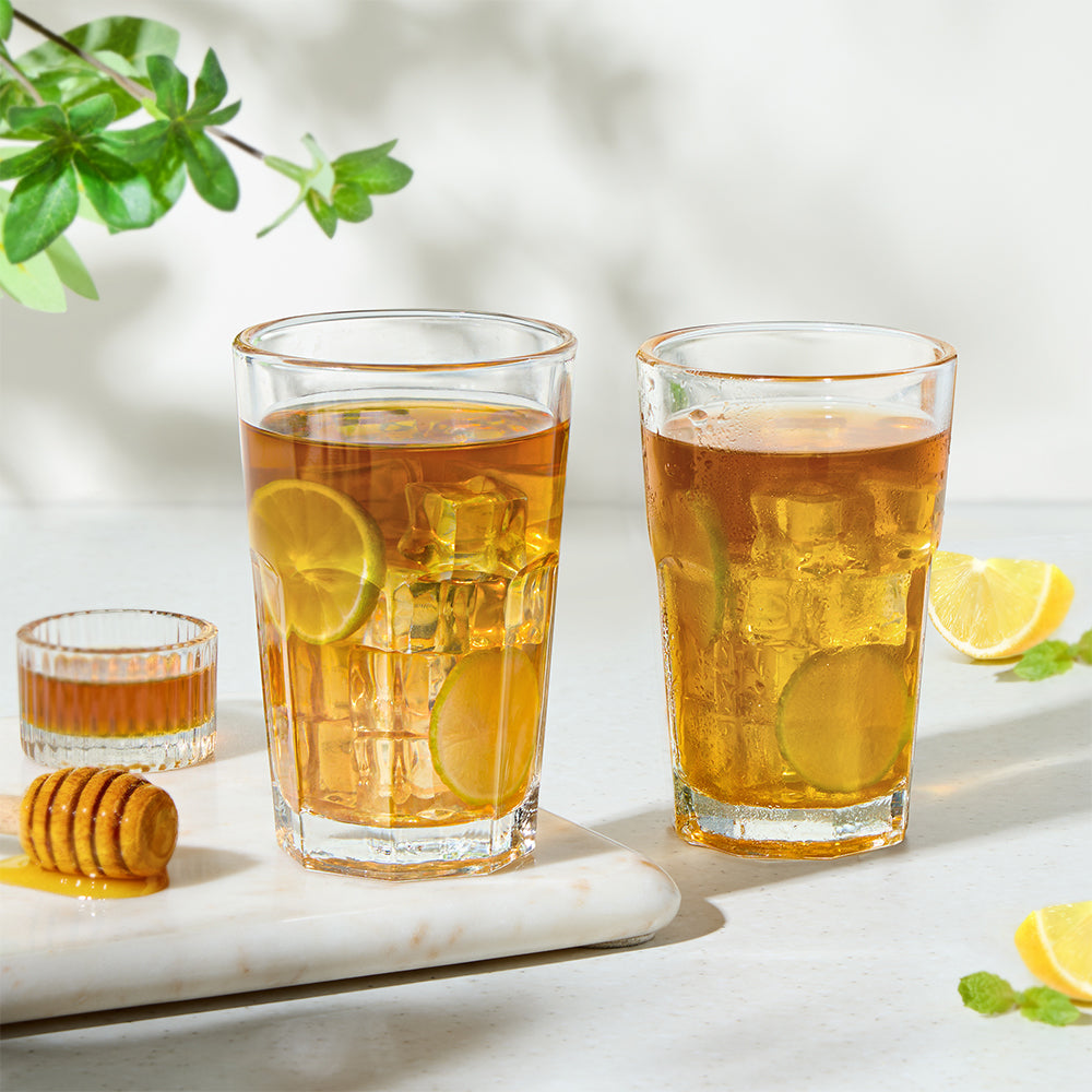 Borosil Crest Glass Tumbler Set of 6, 305ml