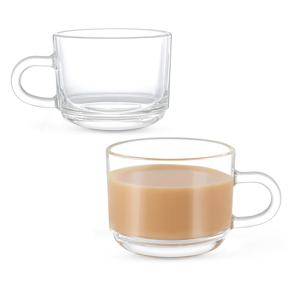 Borosil Chai Time Mug Set  of 2, 210ml