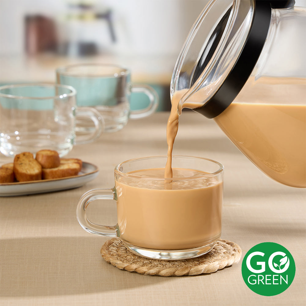 Borosil Chai Time Mug Set  of 2, 210ml
