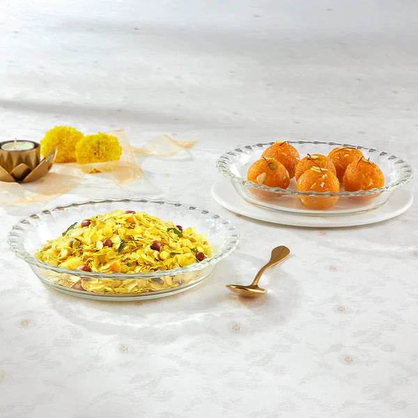 Borosil Fiesta Snack Set of 2, 19cm