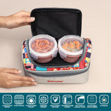 Borosil Universal Glass Lunchbox,Set of 4, 320ml x 2 + 240ml x 2