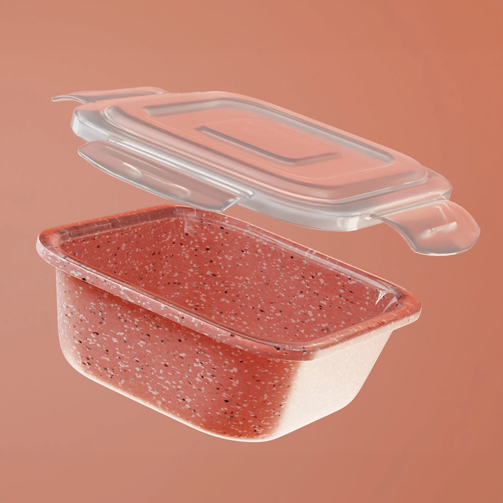 Borosil Universal Glass Lunchbox,Set of 4, 320ml x 2 + 240ml x 2