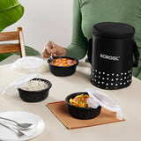 Kube Round Glass Lunch Box Set of 3, 400ml