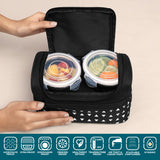 Borosil Universal Glass Lunchbox,Set of 4, 320ml x 2 + 240ml x 2