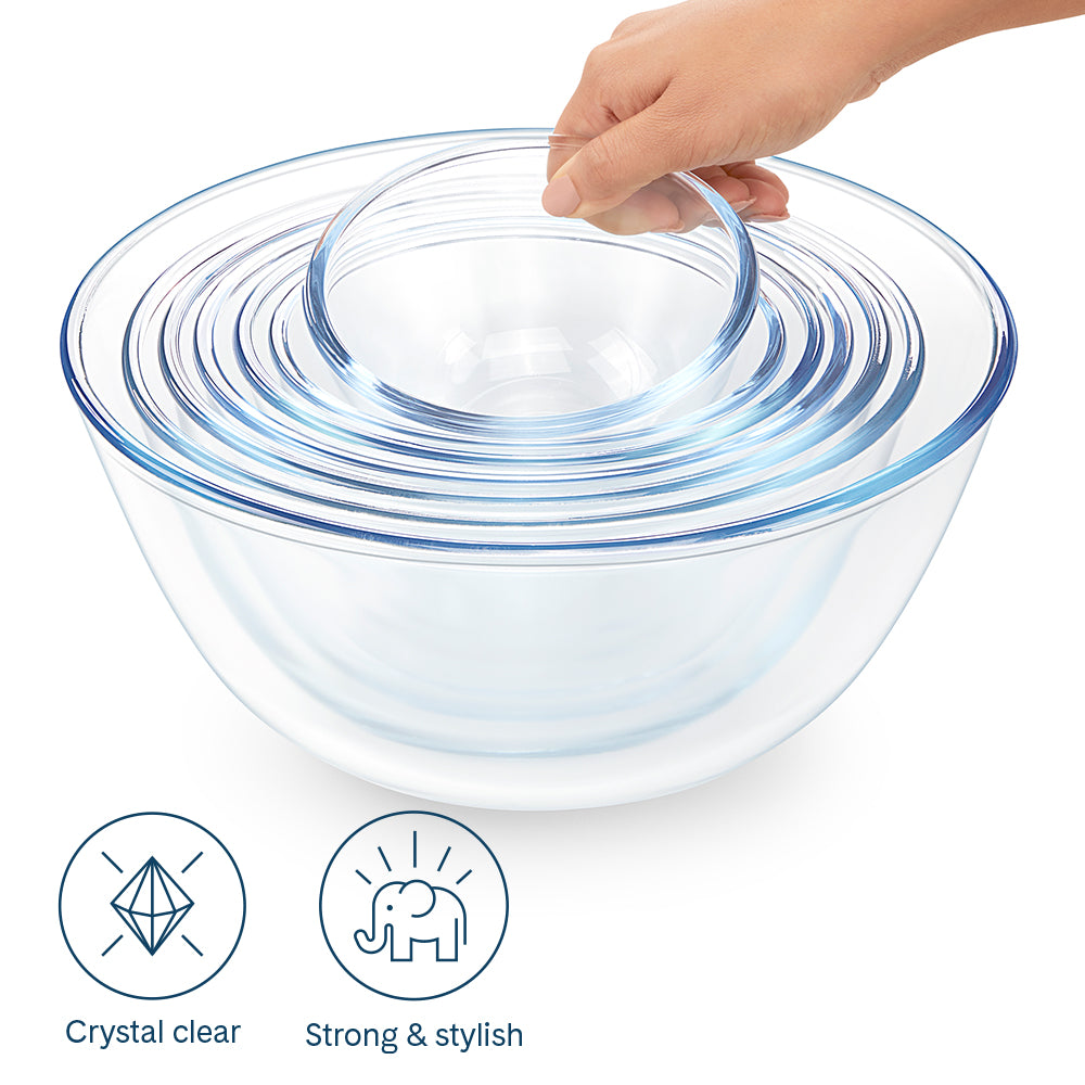 Borosil Larah Everyday Glass Bowls, 750ml