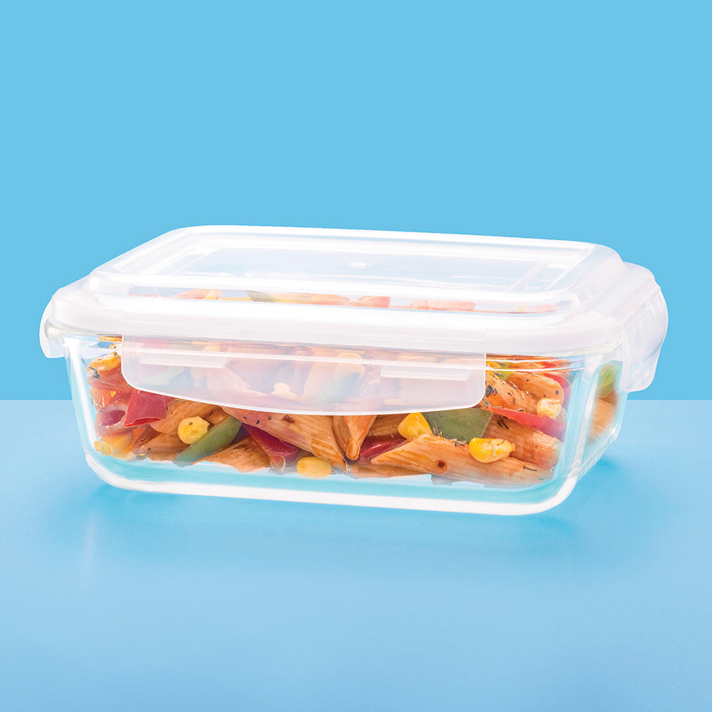 Borosil Larah Glass Klip n Store, Rectangular Container