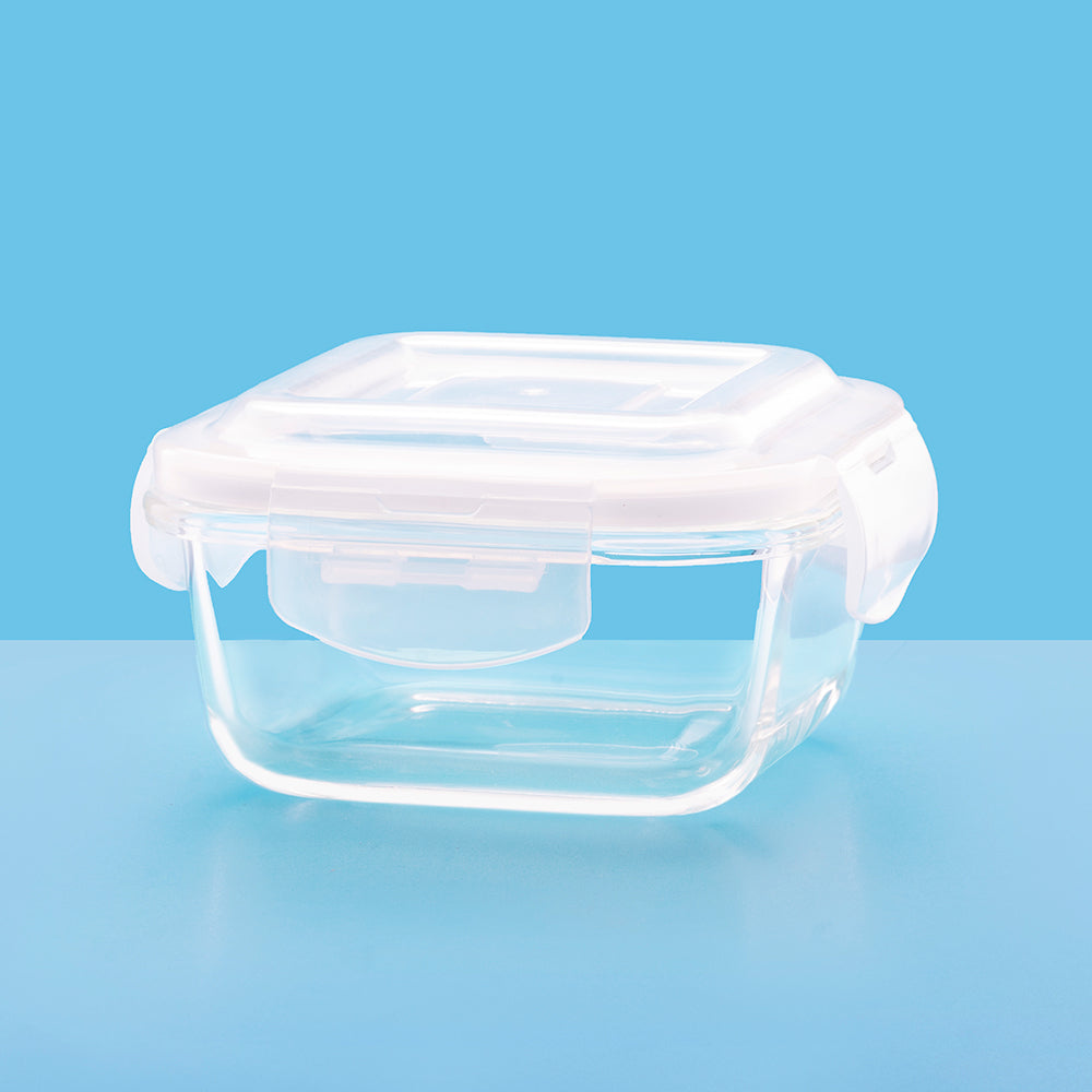 Borosil Larah Glass Klip n Store, Square Container