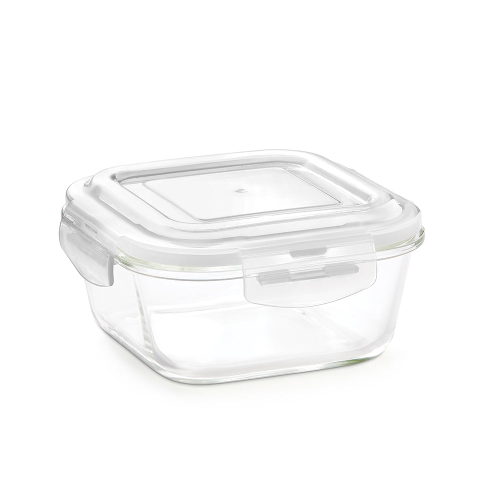 Borosil Larah Glass Klip n Store, Square Container