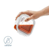 Borosil Larah Glass Klip n Store, Square Container