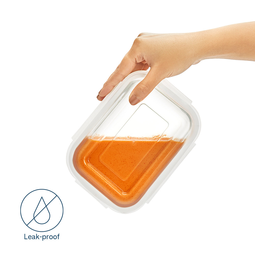 Borosil Larah Glass Klip n Store, Rectangular Container