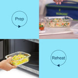 Borosil Larah Glass Klip n Store, Rectangular Container