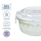 Borosil Larah Round Glass Lunchbox, Set of 3, 400ml