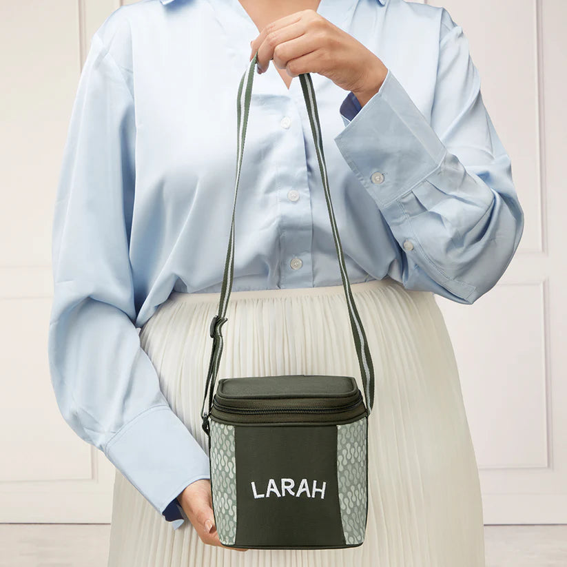 Borosil Larah Gracia Square Glass Lunchbox , Set of 2 , 320ml