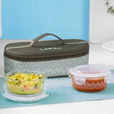 Borosil Larah Gracia Round Glass Lunchbox