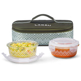 Borosil Larah Gracia Round Glass Lunchbox