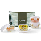 Borosil Larah Gracia Daisy Universal Glass Lunchbox