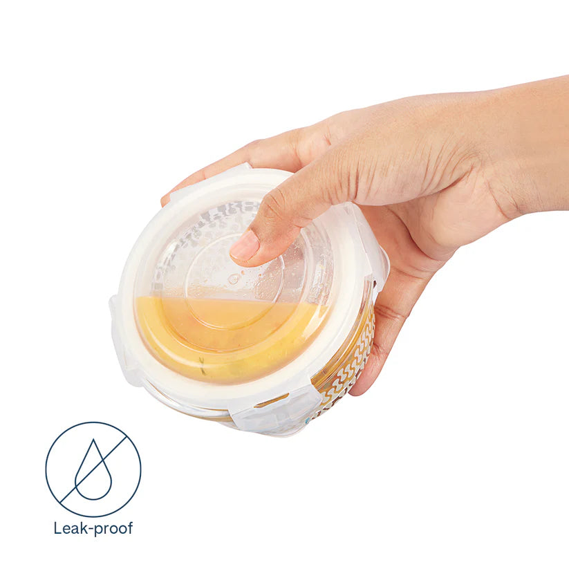 Borosil Larah Gracia Daisy Universal Glass Lunchbox