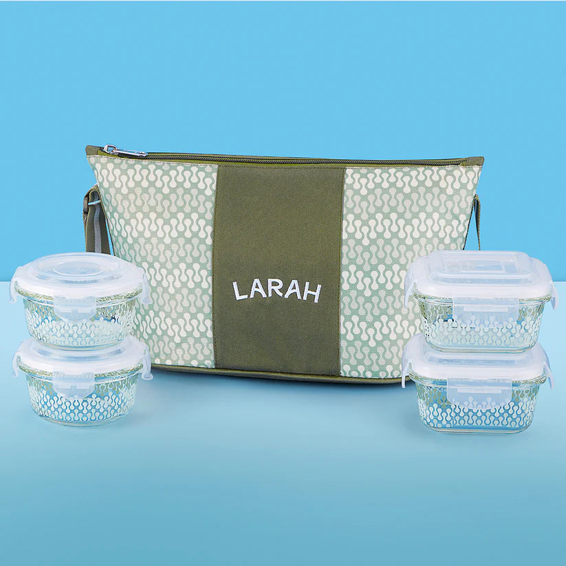 Borosil Larah Gracia Daisy Universal Glass Lunchbox