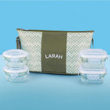 Borosil Larah Gracia Daisy Universal Glass Lunchbox