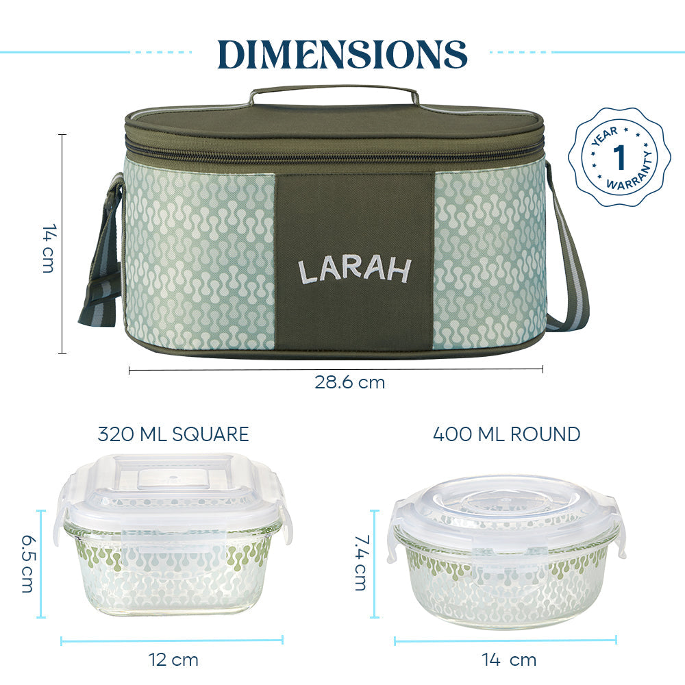 Borosil Larah Gracia Universal Glass Lunchbox