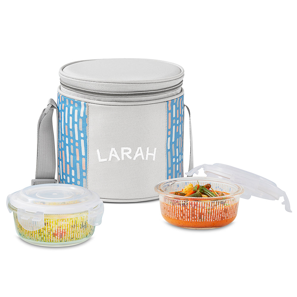 Borosil Larah Gracia Round Glass Lunchbox