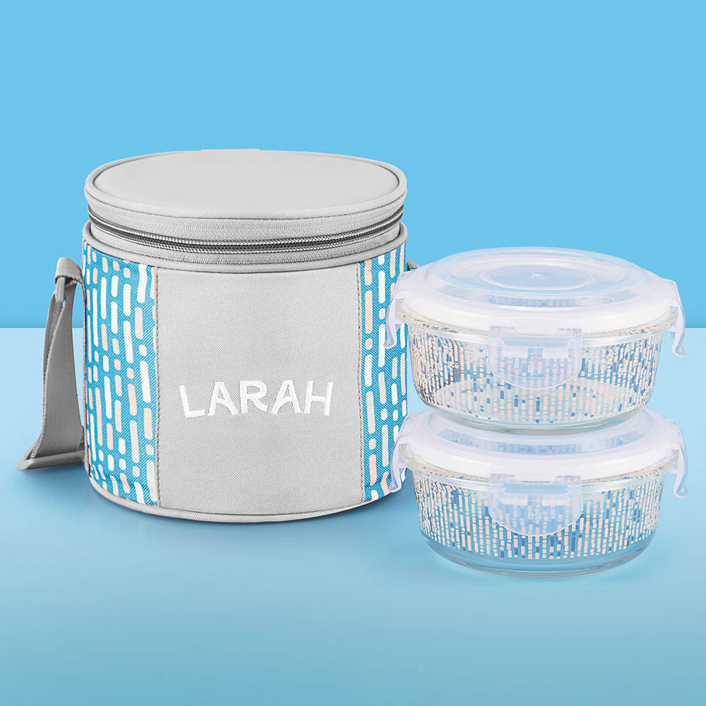 Borosil Larah Gracia Round Glass Lunchbox