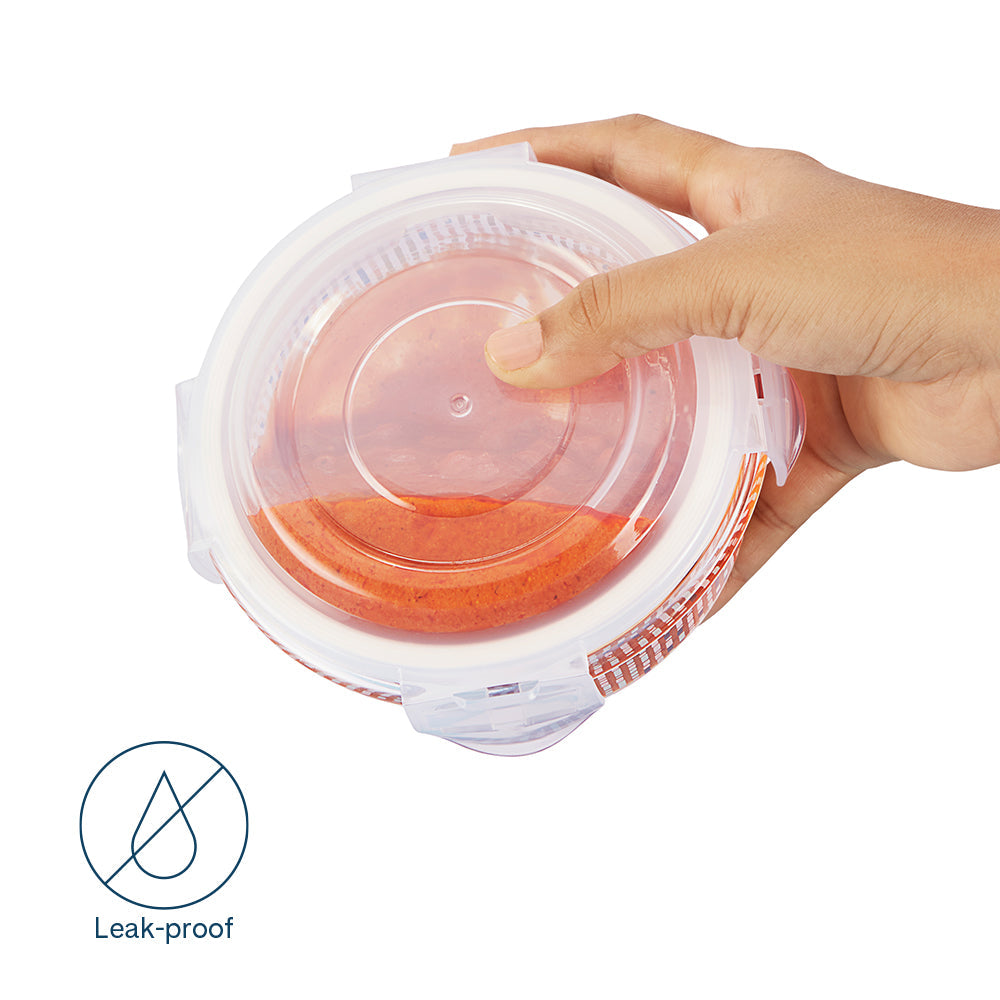 Borosil Larah Gracia Round Glass Lunchbox