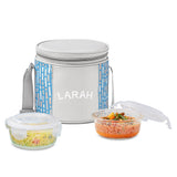 Borosil Larah Gracia Round Glass Lunchbox