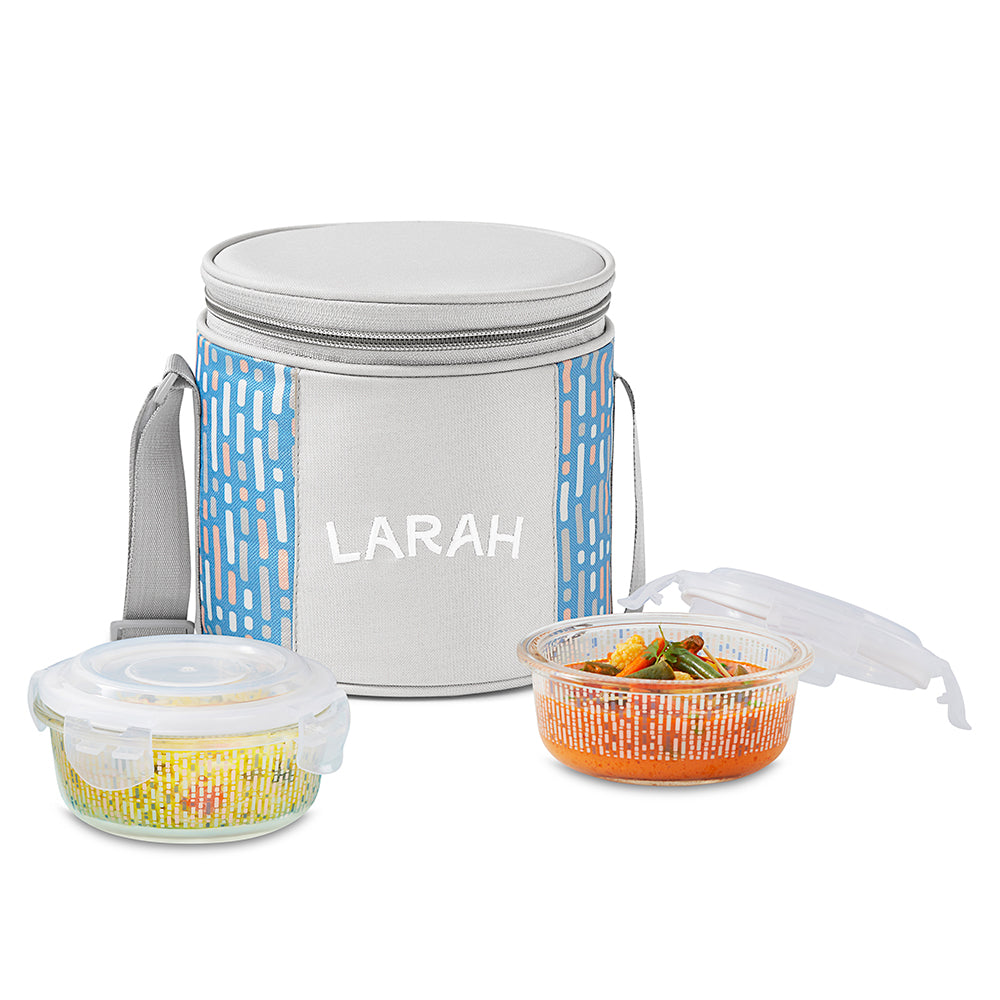 Borosil Larah Gracia Round Glass Lunchbox