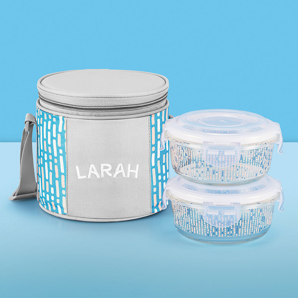 Borosil Larah Gracia Round Glass Lunchbox