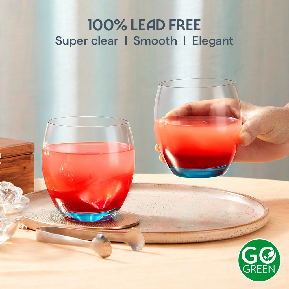 Borosil Bliss Glass Tumbler Set of 2, 400ml
