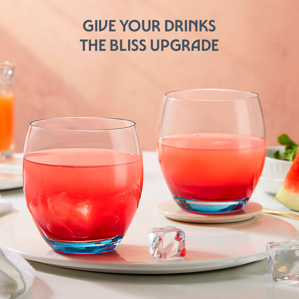 Borosil Bliss Glass Tumbler Set of 2, 400ml