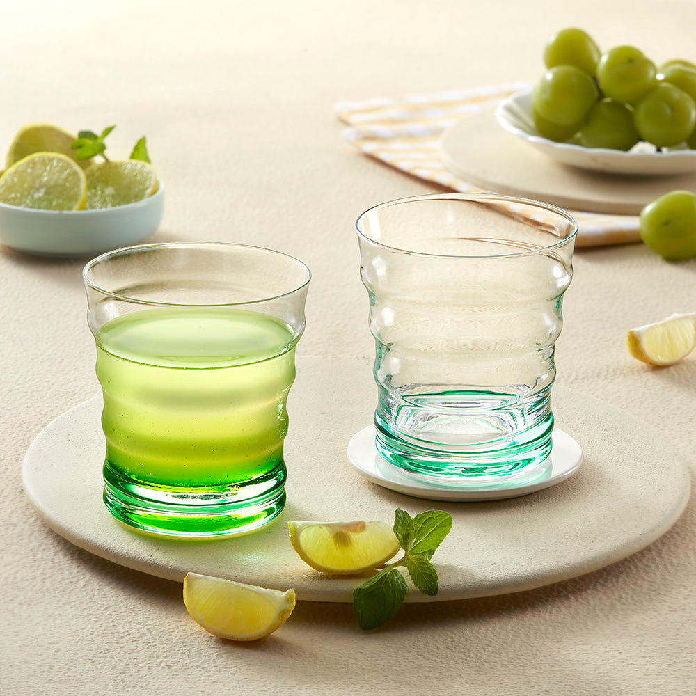 Borosil Diana Glass Tumbler Set of 2, 250ml