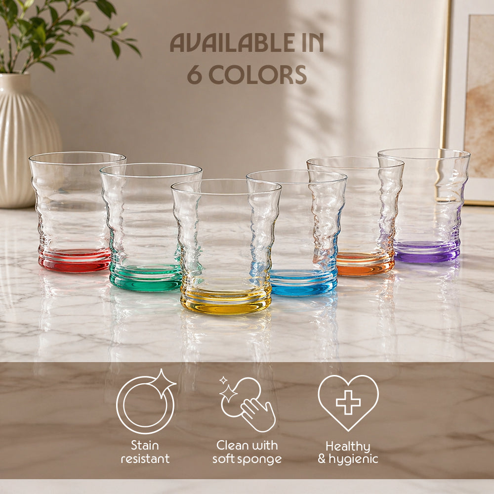 Borosil Diana Glass Tumbler Set of 2, 250ml