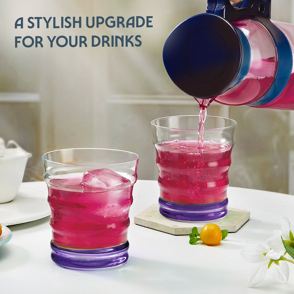 Borosil Diana Glass Tumbler Set of 2, 250ml