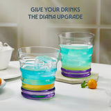 Borosil Diana Glass Tumbler Set of 2, 250ml