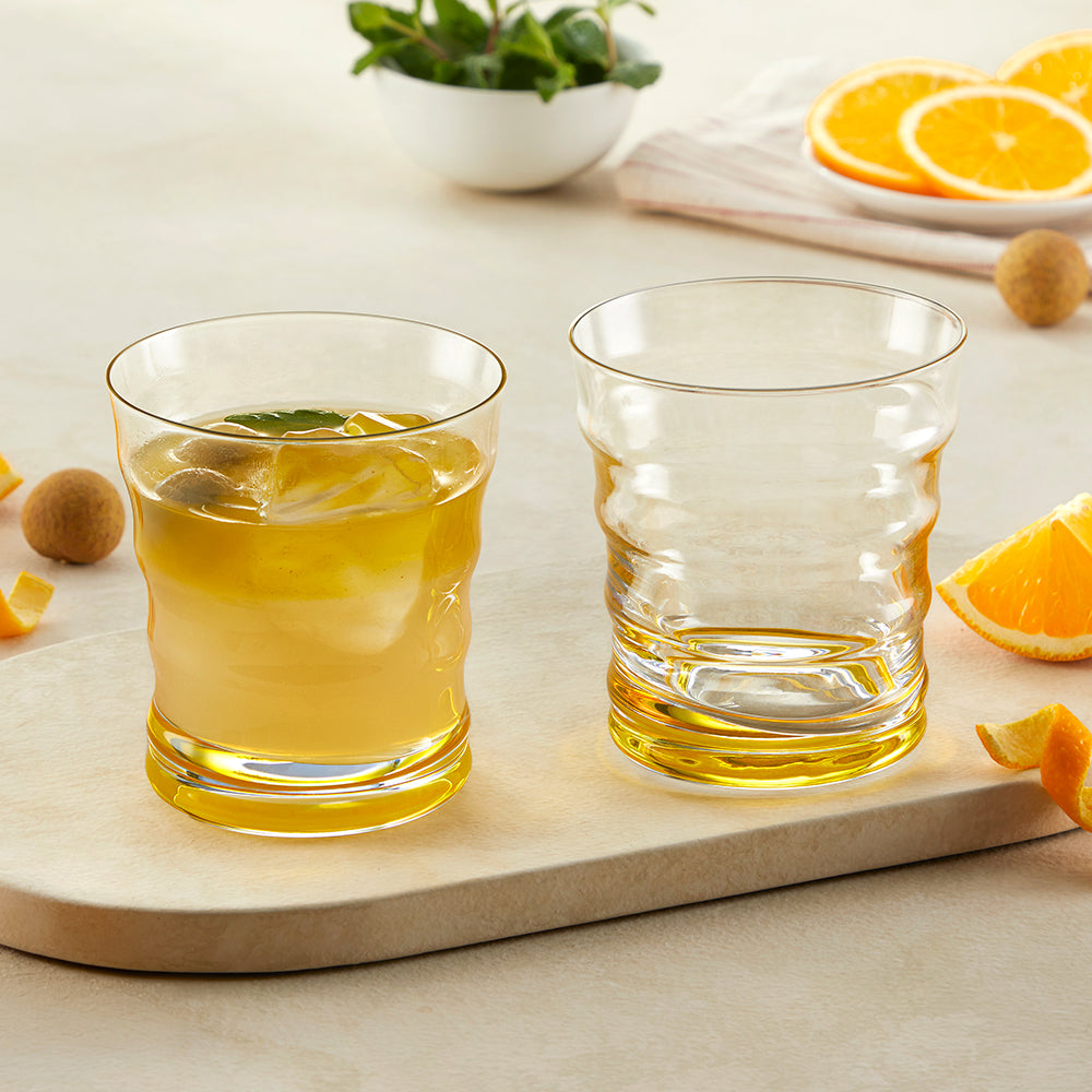 Borosil Diana Glass Tumbler Set of 2, 250ml