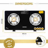 Borosil Blaze Glass-top Gas stove