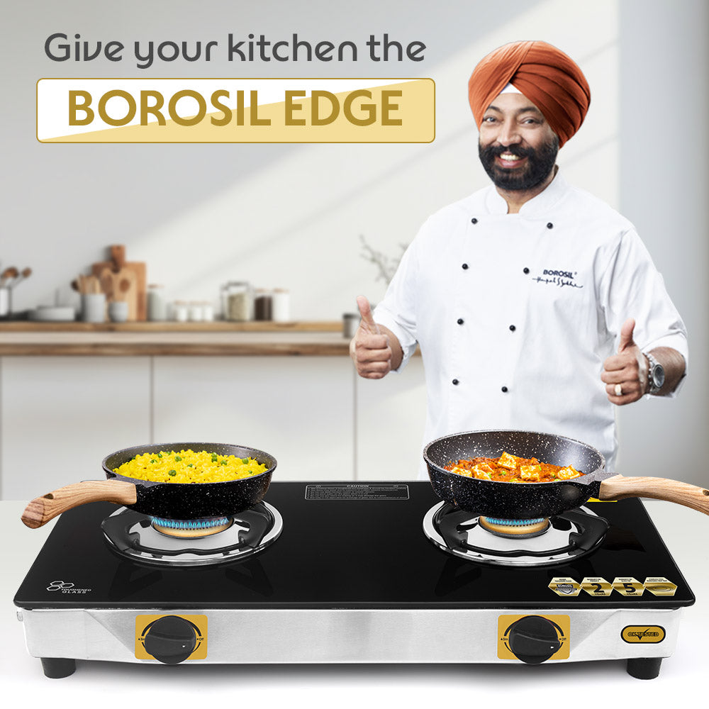 Borosil Blaze Glass-top Gas stove