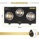Borosil Magnum Pro Glass-top Gas stove