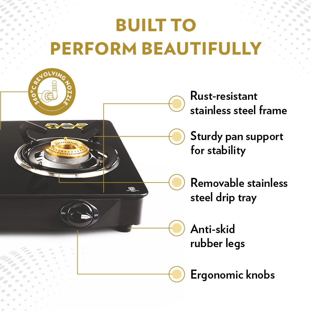Borosil Magnum Pro Glass-top Gas stove