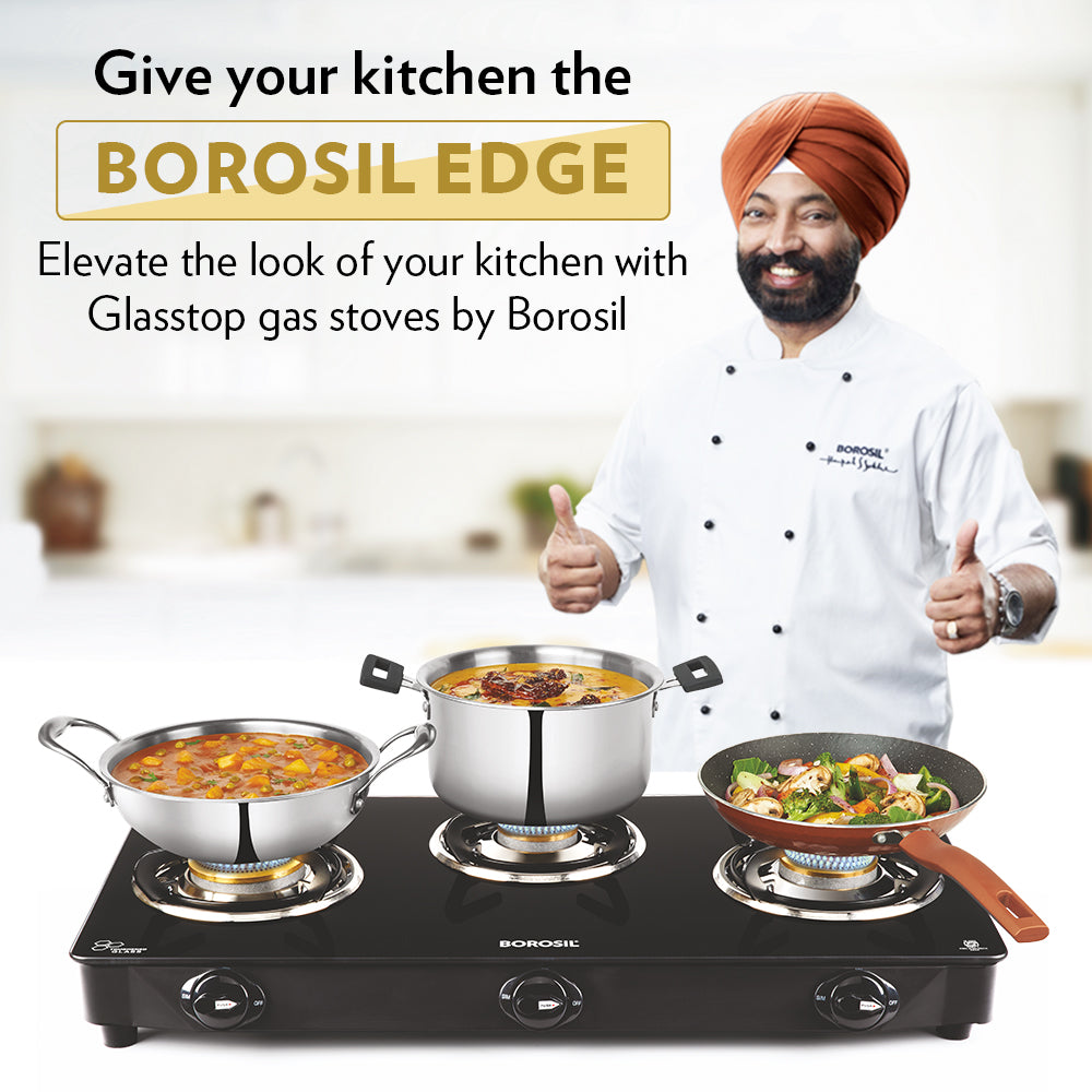 Borosil Magnum Pro Glass-top Gas stove