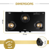 Borosil Flame Star Glass-top Gas Stove