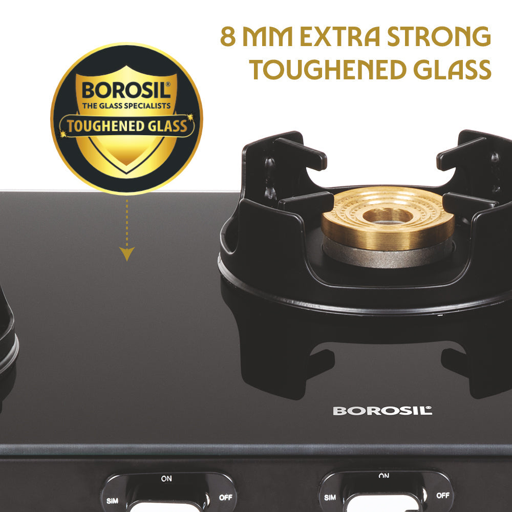 Borosil Flame Star Glass-top Gas Stove