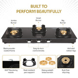 Borosil Flame Star Glass-top Gas Stove