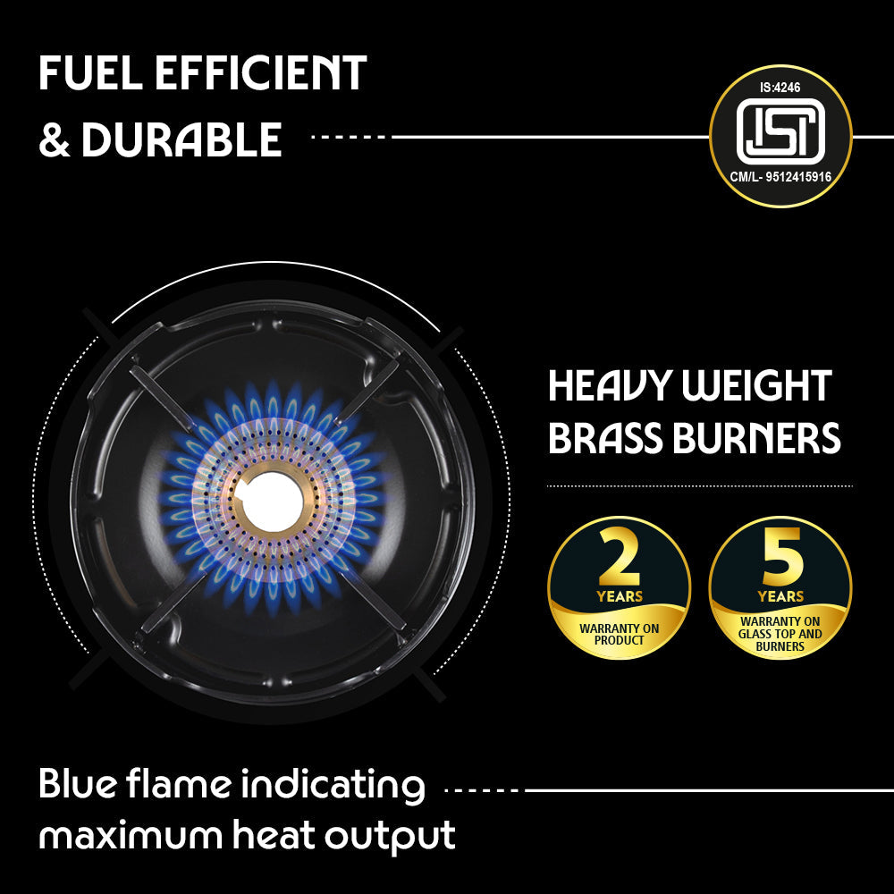 Borosil Flame Star Glass-top Gas Stove