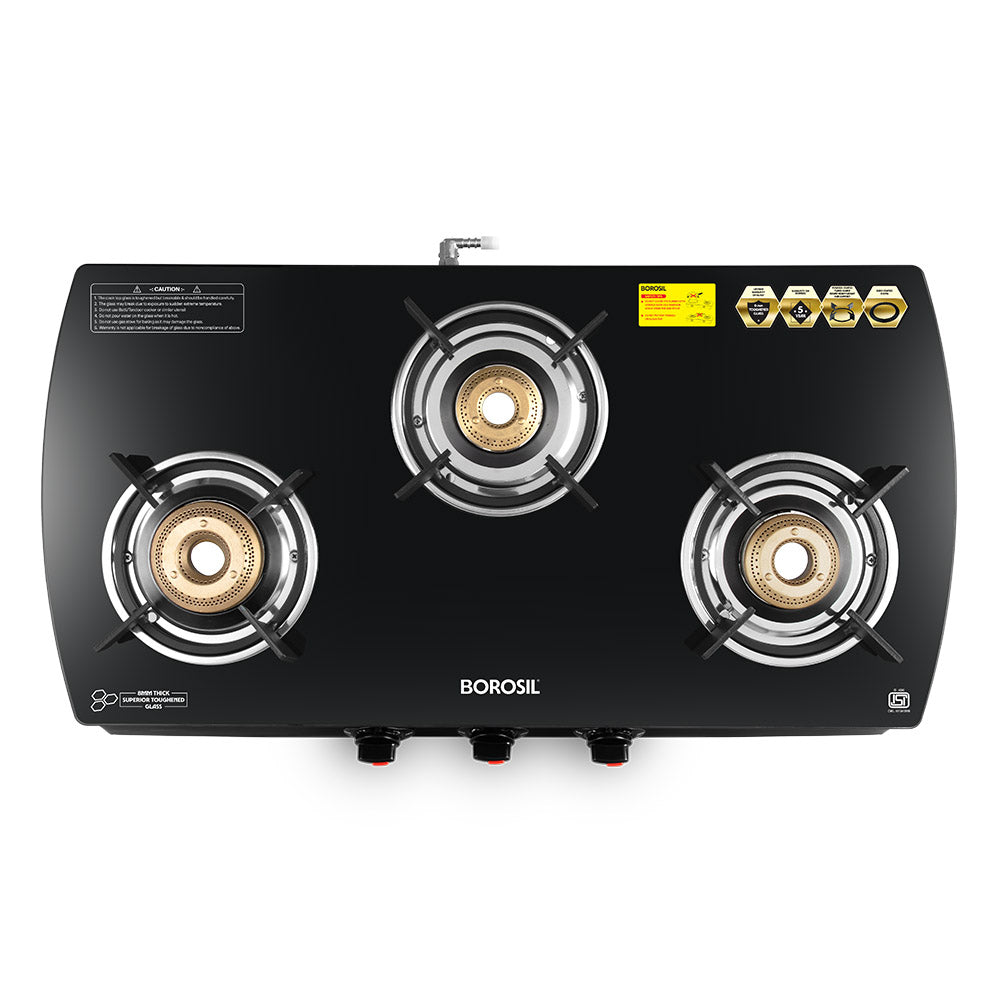 Borosil Prima Glass-top Gas stove
