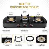 Borosil Prima Glass-top Gas stove